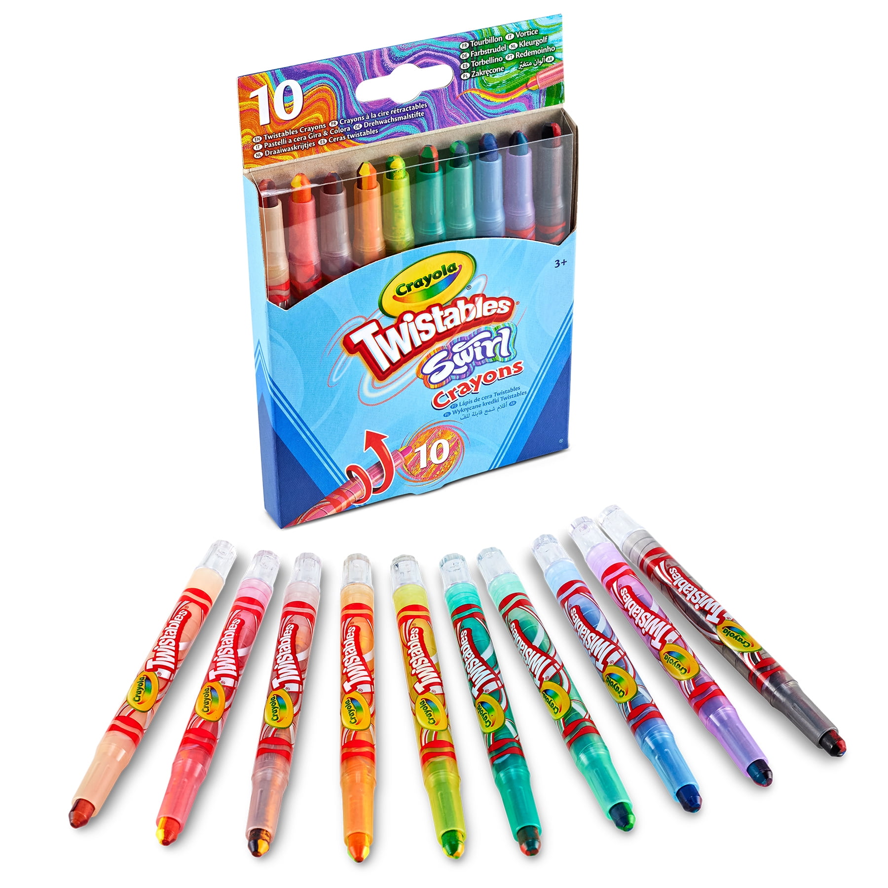 Crayola SWIRL Mini Twistable Crayons, 10 Per Pack, 6 Packs