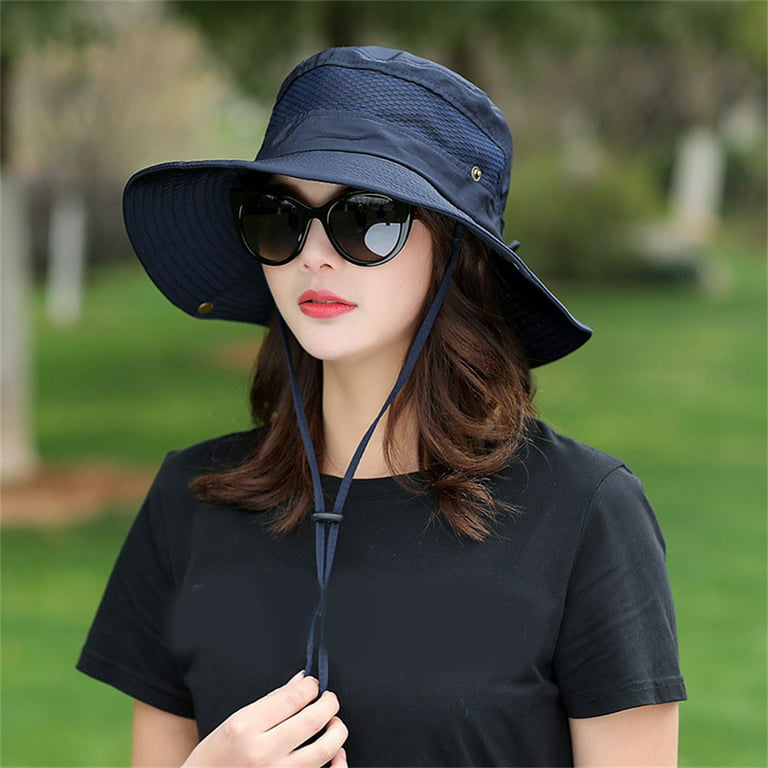 Sun Hats For Men Outdoor Fishing Cap Wide Brim Anti-Uv Beach Caps Women  Bucket Hat Summer Hiking Camping-Wine Red
