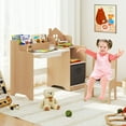 thumbnail image 5 of Gymax Kids Desk & Chair Set w/ Open Shelves Drawer & Fabric Storage Bin, 5 of 10