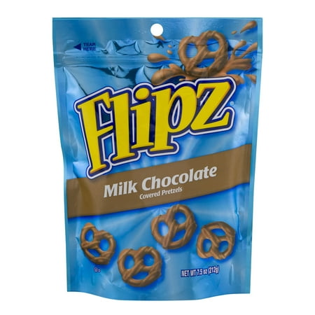 (3 Pack) Flipz Milk Chocolate Covered Pretzels, 7.5 (The Best Chocolate Covered Pretzels)