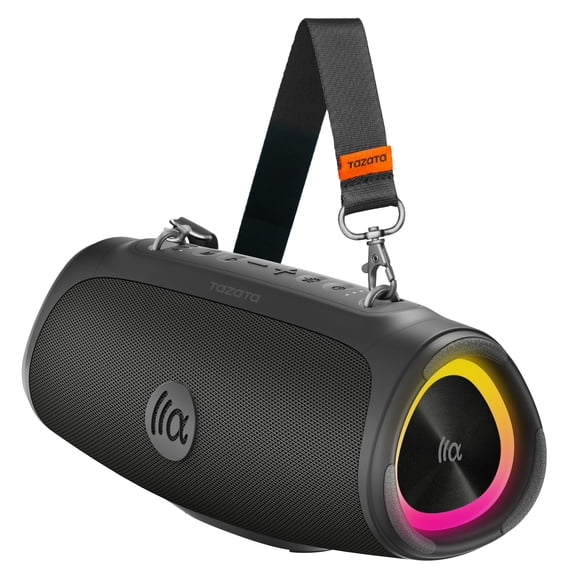 TAZATA Portable Loud Bluetooth Speaker, 60W Large Subwoofer Speakers Wireless Bluetooth 5.3 with Powerbank USB Charge Out,Rugged Outdoor for Party,Be