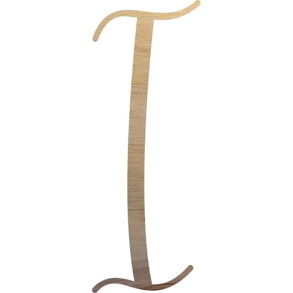 Unfinished Wood 9'' Tall Letter I, Paintable Real Wooden Kids Craft