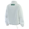 thumbnail image 3 of Women's WEAR by Erin Andrews White New York Jets Polar Fleece Half-Zip Jacket, 3 of 5