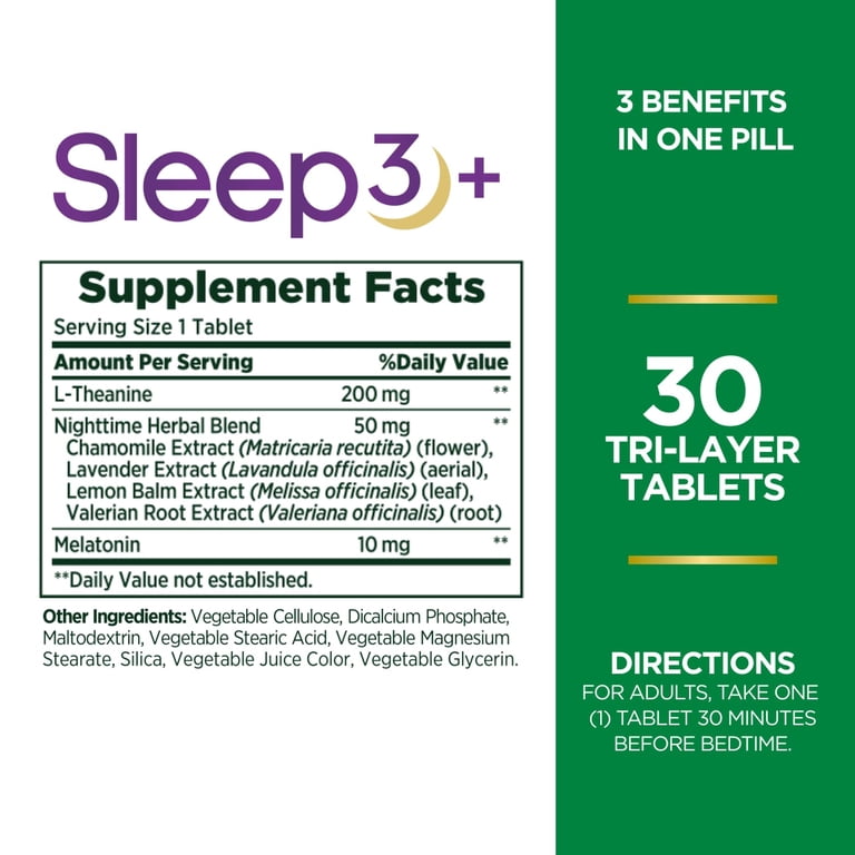 Nature's Bounty Sleep3 Melatonin, 10mg Time-Release photo 2