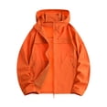 thumbnail image 5 of Mens Windbreak Lightweight Sun Protection Running Jackets with Zip Pocket, Workout Track Hoodie Athletic Gym Sweatshirts Men Red, 5 of 9