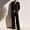 Black, variant on Morttic Women's Loose Fashion Two-Piece Set Half-Button Long Sleeve Top & Elastic Waist Wide-Leg Pants with Pockets Black,L