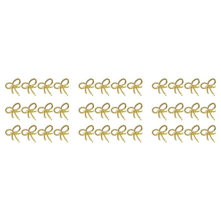 

36 Pcs Simple Golden Napkin Ring Butterfly Bow Tie Napkin Buckle Hotel Restaurant Mouth Cloth Ring Metal Napkin Ring