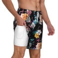 thumbnail image 3 of Balery Hibiscus Rose Mens Swim Trunks Swim Shorts for Men Quick Dry Inseam Beach Shorts with Compression Liner Pocket-X-Large, 3 of 9
