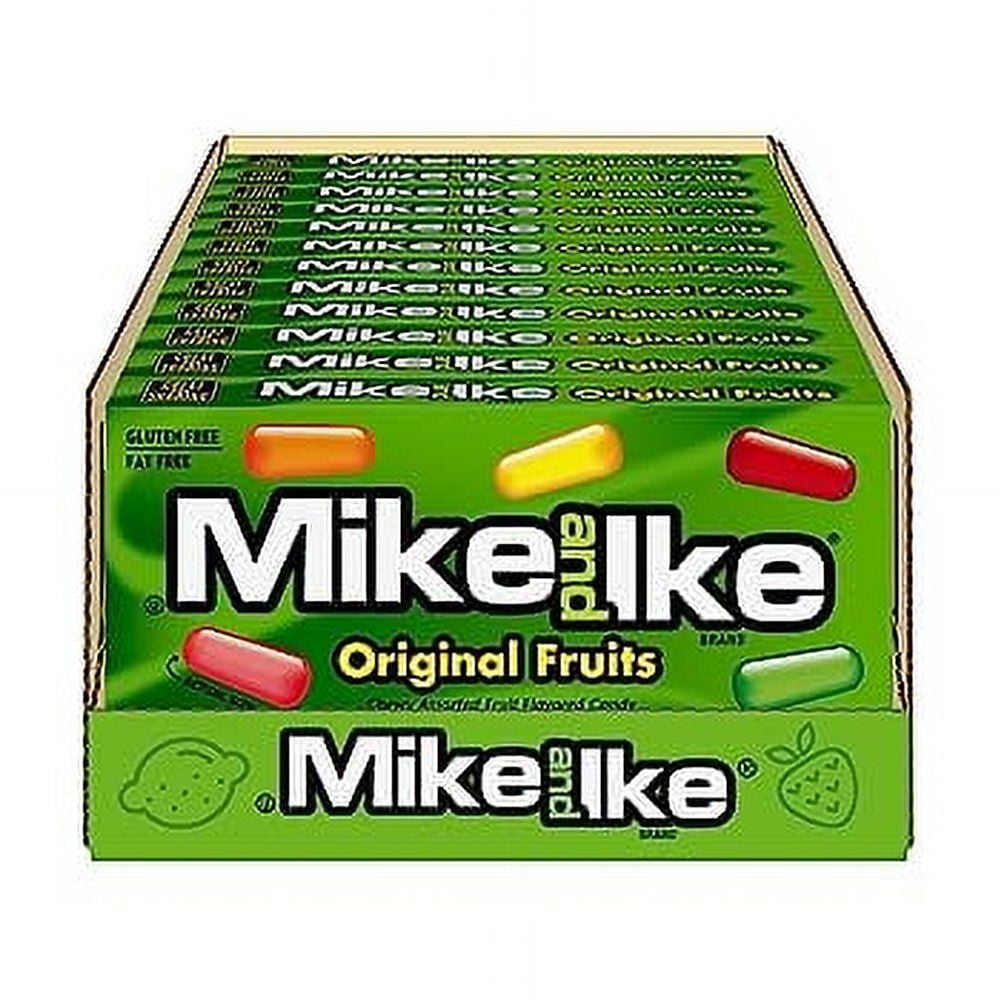 Mike and Ike Candy, Original Fruits, 4.25oz Theater Box, (Pack of 12)