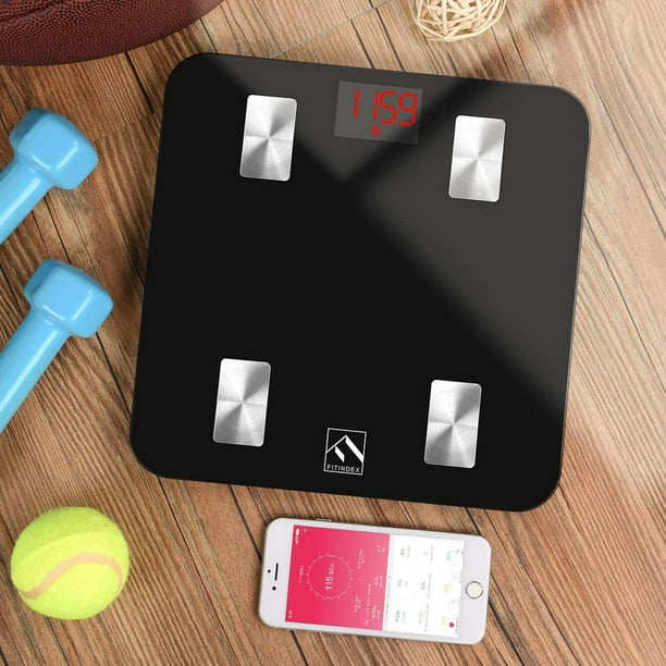 FITINDEX Smart Body Fat Scale, Digital BMI Weight Wireless Scale, Body