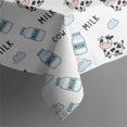 thumbnail image 5 of White Cow Milk Cloud Pattern Square Tablecloth,Waterproof Square Table Cover,Wipeable Spillproof Washable Table Cover for Home Kitchen Party Decor 60"x60"(152x152cm), 5 of 6