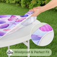 thumbnail image 5 of Purple Butterfly Lavender Pattern Round Fitted Tablecloth with Elastic Edge,Dining Table Cover Waterproof,Outdoor Round Tablecloth for Camping,Dining,Indoor and Outdoor, 5 of 7