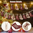 thumbnail image 2 of maskred Colorful Illuminated Merry Christmas Banners Festive Decorations For Wide Application Sock Shaped multi-color. 1Set, 2 of 6