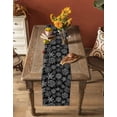 thumbnail image 5 of Black Snowflake Christmas Burlap-Cotton Table Runner 36 Inches Long,Xmas Snowflake Vintage Farmhouse Table Runners,Outdoor Dining Tablecloths Decor for Baby Shower Party Wedding 13x36, 5 of 9