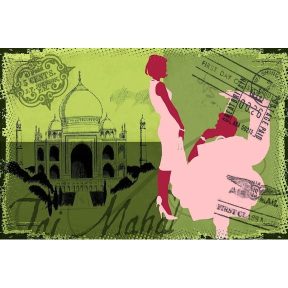 Marmont Hill "Travel Taj Mahal" by Saturday Evening Post Painting Print on Canvas