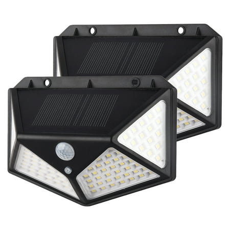 

Genkent 2PCS 100LED Solar Power PIR Motion Sensor Wall Lights Outdoor Garden Lamp Waterproof Xmas Gifts