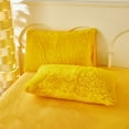 thumbnail image 6 of Bright Yellow Fluffy Faux Fur Duvet Cover Three-piece Set , Luxury Ultra Soft  Shaggy Plush Bedding Set, Fuzzy Comforter Cover with 2 Furry Pillow Cases, Zipper Closure,Cozy and Warm,QUEEN/KING Sizes, 6 of 8