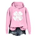 thumbnail image 1 of Nouveau & Tendance! FUNUONY Sweat à Capuche pour la Saint-Patrick, Mode Féminine, Col Rond, Imprimé, Manches Longues, Rose L, 1 of 4