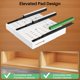 thumbnail image 5 of Organizador de gabinete Kitstorack extensible de 35,5 a 61 cm, 3 rieles, blanco, 5 of 8