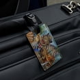 thumbnail image 4 of Dinosaur Jurassic Selfie T-Rex Triceratops Brontosaurus Pterodactyl Parasaurolophus Rectangle Leather Luggage Card Suitcase Carry-On ID Tag, 4 of 8