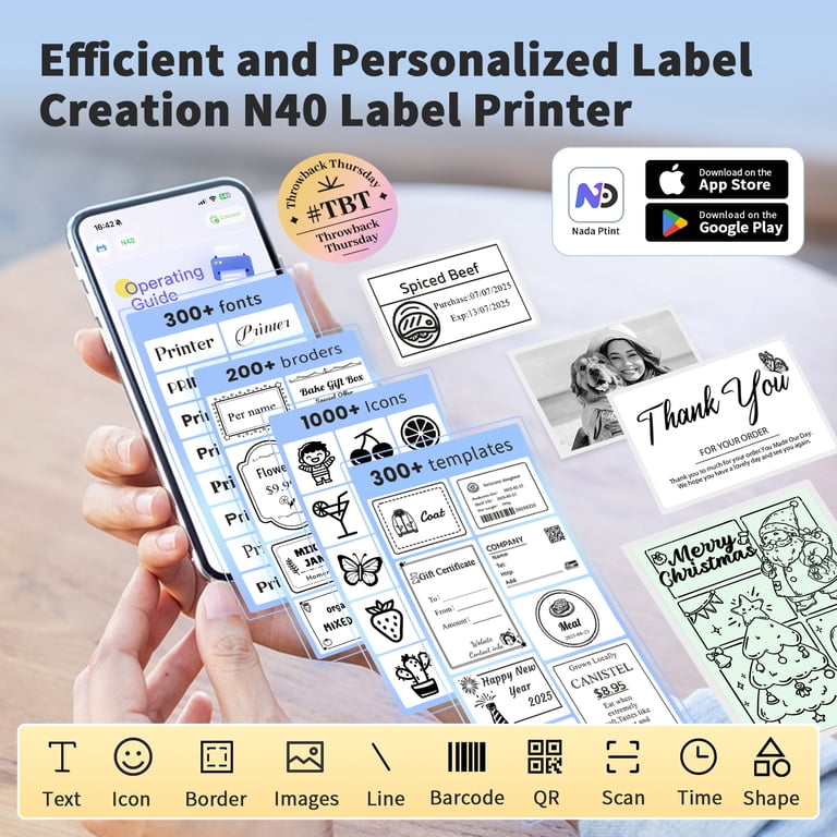 HKHKPI Thermal Shipping Label Printer, 4x6 Bluetooth photo 4