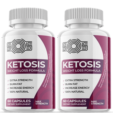 (2 Pack) SOS Ketosis - Keto Weight Loss Formula - Energy & Focus Boosting Dietary Supplements for Weight Management & Metabolism - Advanced Fat Burn Raspberry Ketones Pills - 120 Capsules