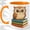 Orange, variant on Reading Owl Accent Mug, 11oz Ceramic Coffee Cup for Book Lovers
