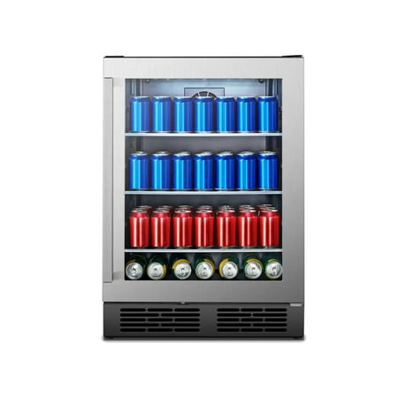 Hisense 140-Can 5.4 CU. FT. Freestanding Stainless Steel Beverage Cooler Wine + Beverage HBC54D6AS