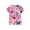 Z-Pink7, variant on CAIVO Toddler Girls One-Piece Swimsuit Rash Guard Front Zip Tropical Print Short Sleeve Round Neck Swimwear Baby Kids Beach Bathing Suit
