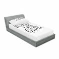 thumbnail image 3 of Saying Bedding Set with Sheet & Covers, Brush Pen Lettering with Phrase Relax You Are Home Black and White Calming Text, Printed Bedroom Decor 2 Shams, 4 Sizes, Black and White, by Ambesonne, 3 of 3