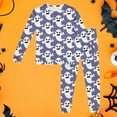 thumbnail image 2 of CONFREE Toddler Boy Halloween Clothes Pajamas Long Sleeve Cartoon Pumpkin Ghost Sleepwear Tops Pant Hallowmas Loungewear Set Cozy Jammies, 2 of 5