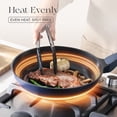 thumbnail image 4 of PRICUSIS Nonstick 10 inch Nonstick Ceramic Frying Pan, Non Toxic Skillet, Induction Compatible & Oven Safe, Dishwasher Safe, Blueberry Mist, 4 of 8