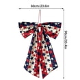 thumbnail image 2 of Oversized Fabric Bow Hanging Ornaments in Patriotic Hues, Eye-Catching Party Decor Pendants for 4Th Of July, Indoor Entryways, Venue Setup and Independence Day Festive Scene Arrangement,, 2 of 6