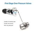 thumbnail image 4 of Yuarrent Diving First Stage Over Pressure Connector Tool Side 180~200PSI Regulator Fitting Swimming Back Relief Valve Flight Type2, 4 of 6