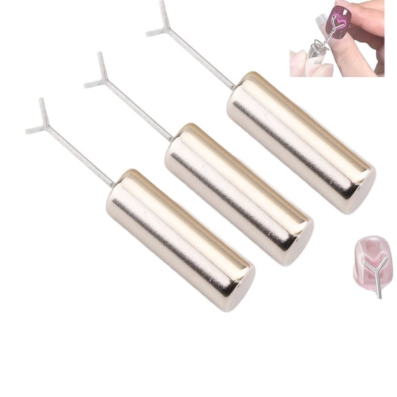 Heart Magnet for Cat Eye Gel Polish,Cat Eye Magnet for Nails, Cat Eye Gel Nail Polish Magnet, Y-Shaped Guide Sticks, Cat Eye Magnetic Nail Art Tool Setmagnet Sticks,Magnetic Nail Art Tool