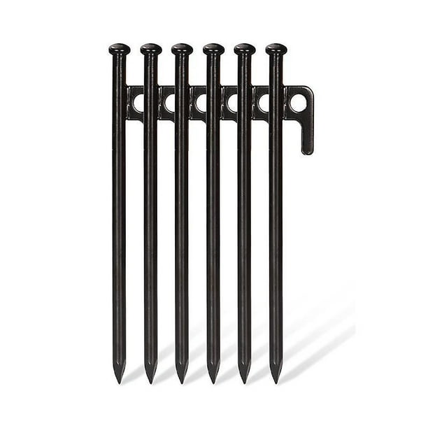 SHTUUYINGG Steel Tent Pegs - Long Heavy Duty Pegs For Camping And