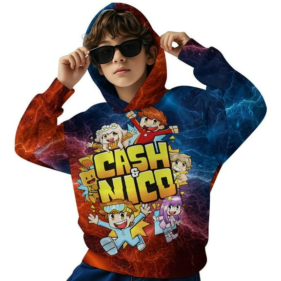 Cash And Nico Youth Hooded Sweatshirt Graphic Printed Long Sleeves Pullover Hoodies