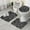 Black And White-1, variant on Black and White Leopard Pattern Bathroom Rugs Sets 3 Piece,Toilet Cover Set,Absorbent Non Slip Bathroom Mats Sets with U-Shaped Contour Rug Toilet Rug Set