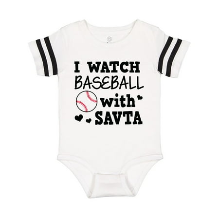 

Inktastic I Watch Baseball with My Savta Gift Baby Boy or Baby Girl Bodysuit