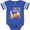 Football Blue and White, variant on Inktastic One and Digging It Bulldozer 1st Birthday Boys or Girls Baby Bodysuit