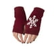 thumbnail image 3 of Guantes de medio dedo Sonducket 1 par cubiertas de dedos gris claro Vino rojo, 3 of 6