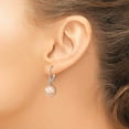 thumbnail image 3 of Majestik Round Pink Pearl Leverback Earrings, 3 of 4