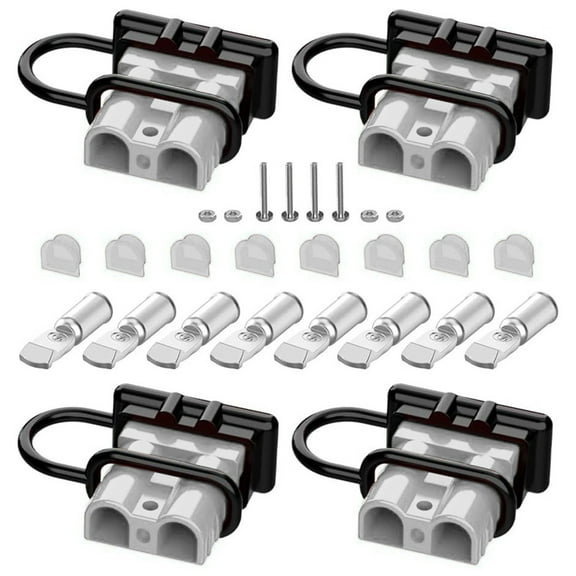Connector,50Amp 6-12 Gauge Battery Quick Connect With Dust Plug 12V-36V