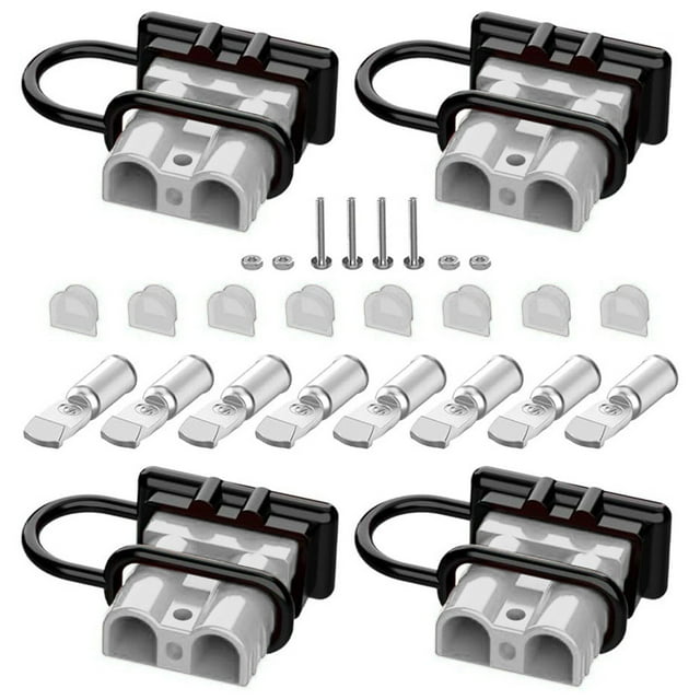 Bgsha Connector,50AMP 6-12 Gauge Battery Quick Connect with Dust Plug 12V-36V