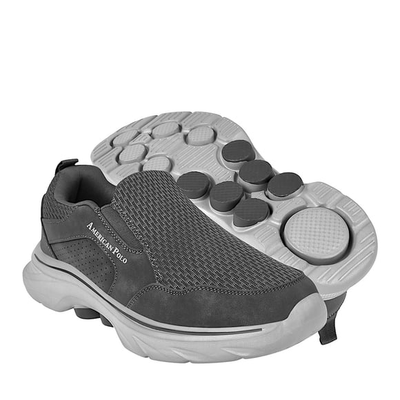 TENIS CASUALES AMERICAN POLO HOMBRE 2672 TEXTIL GRIS