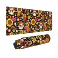 thumbnail image 2 of Disketp Gaming Mouse Pad Sunflowers Mushrooms Pattern Large Mouse Mat Long Extended Desk Pad Non-Slip Rubber Mice Pads Stitched Edges Thin Pad (11.8x31.5 Inch), 2 of 9