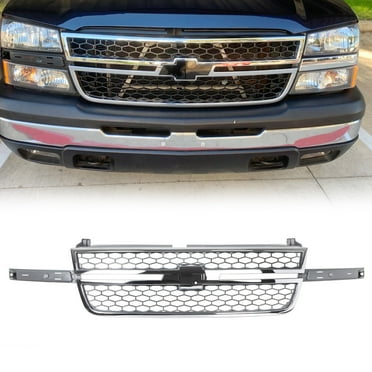 Kojem Front Chrome Grille Grill Honeycomb Insert for 2003-2007 Chevrolet Silverado 1500 2500 3500 HD Classic GM1200546