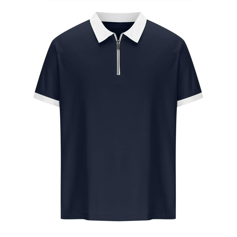 IYTR Mens T Shirts Comfy Fashion Solid Color Turndown Collar