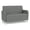 Gray, variant on Siena Lounge Lobby Reception Waiting Loveseat / Brushed Steel Legs / Navy Blue