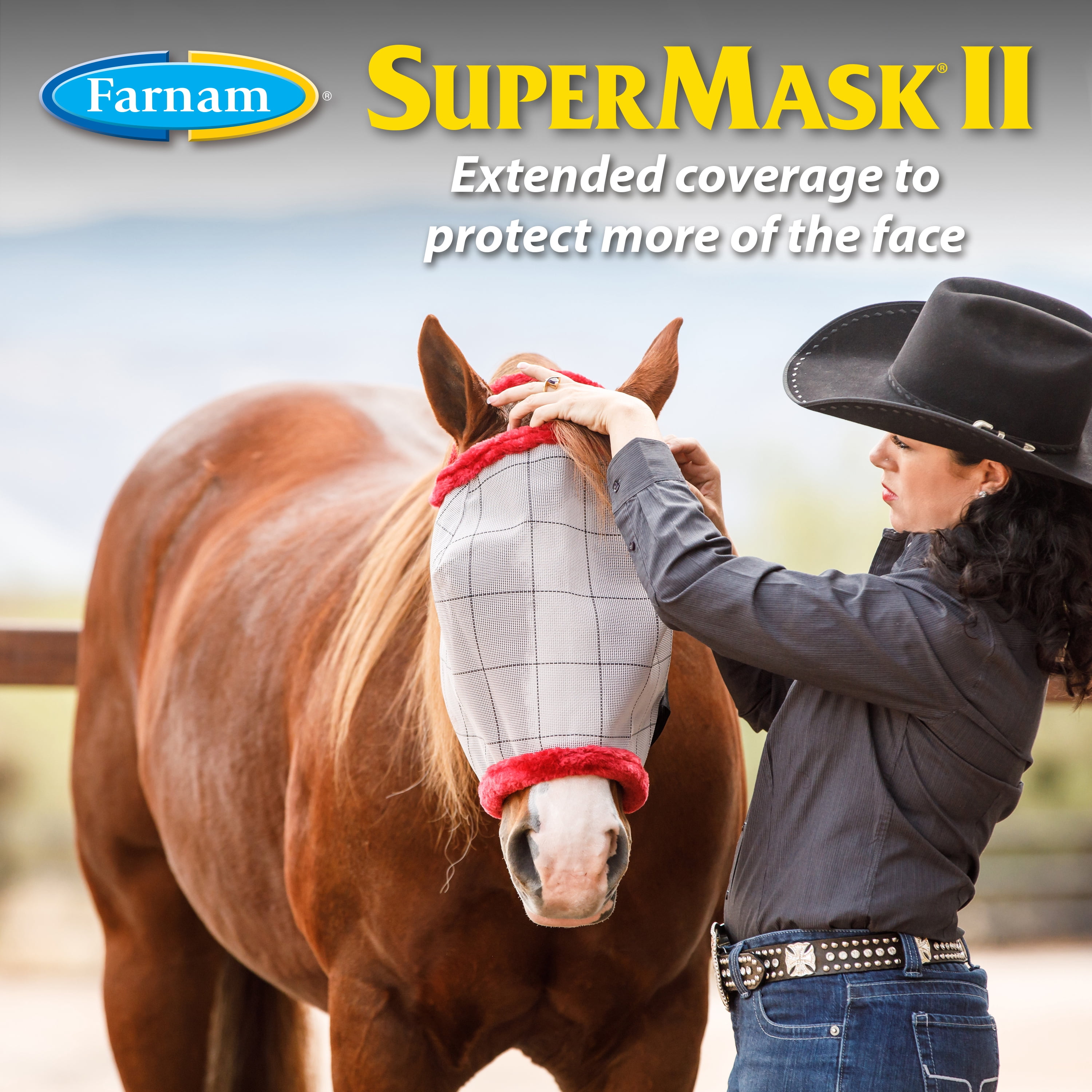 Farnam Supermask Ii Classic Horse Fly Mask For Eye Protection From Insects And Debris Without Ears Assorted Colors Horse Size Walmart Com Walmart Com